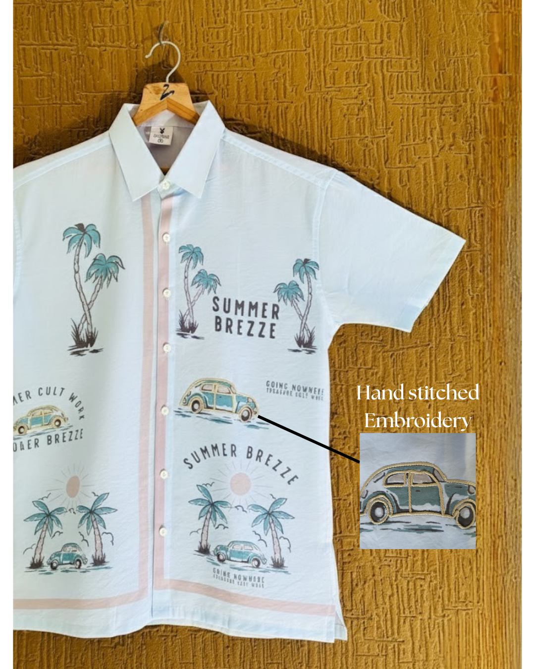 Summer breeze - Printed Embroidery Shirt